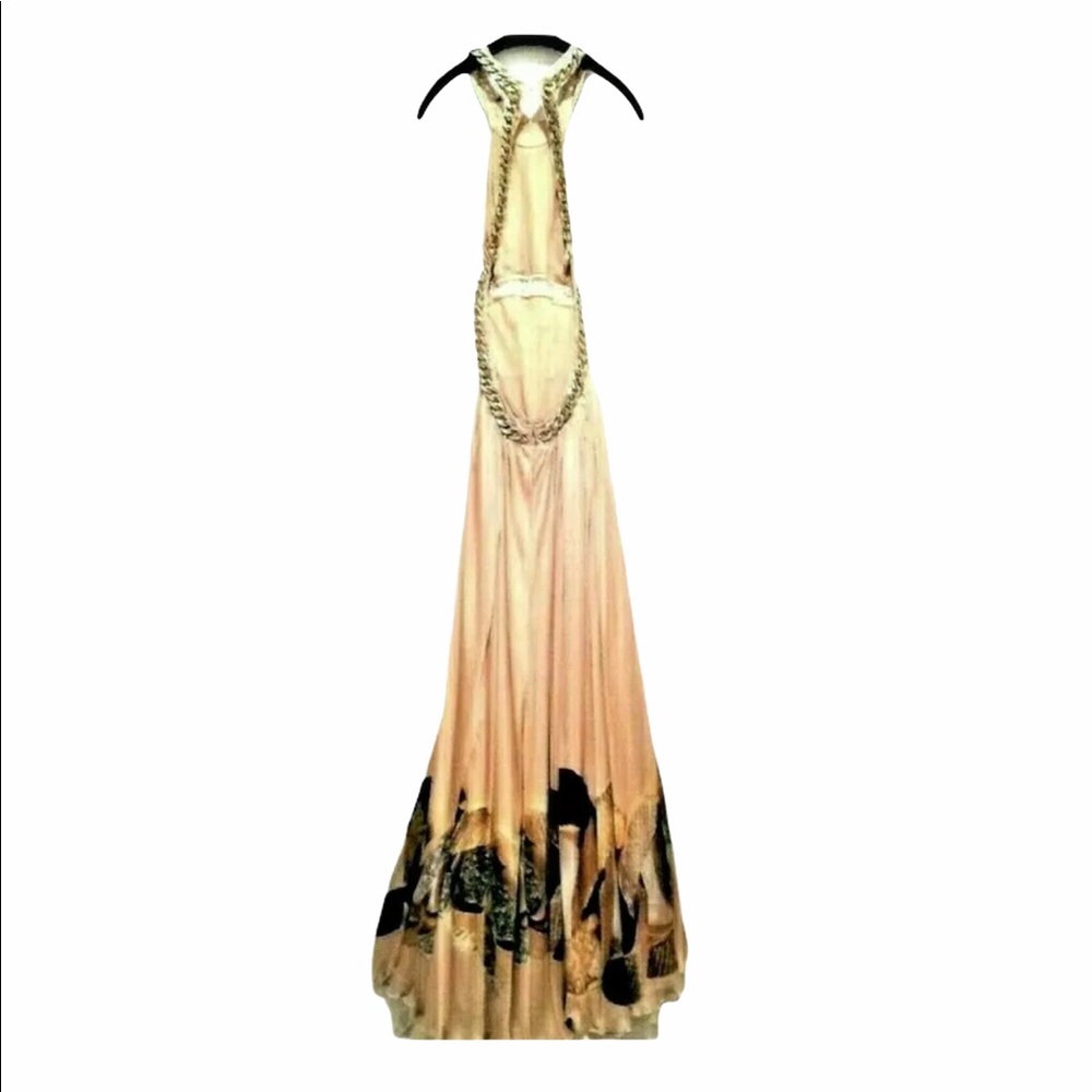 Roberto Cavalli Chiffon Halter Gown 40 Euro